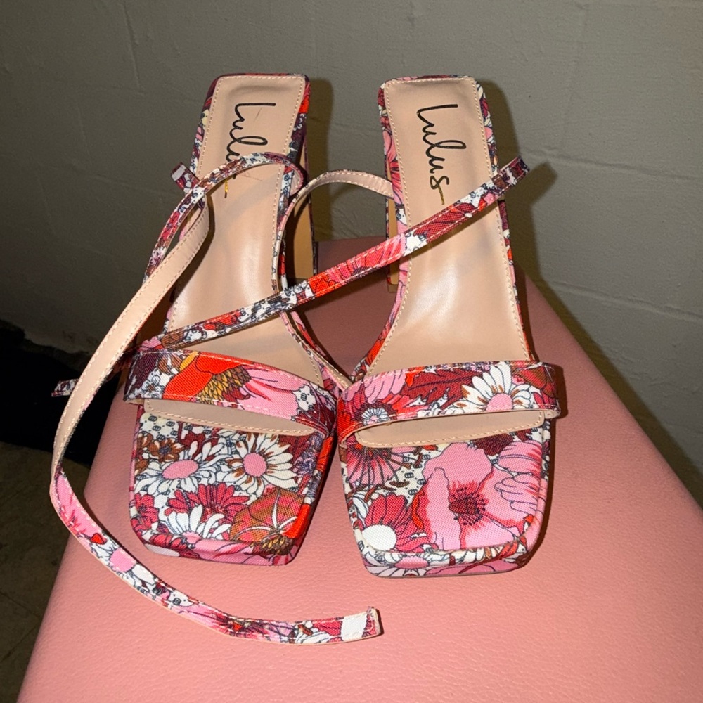 Lulu's Vibrant Floral Heels